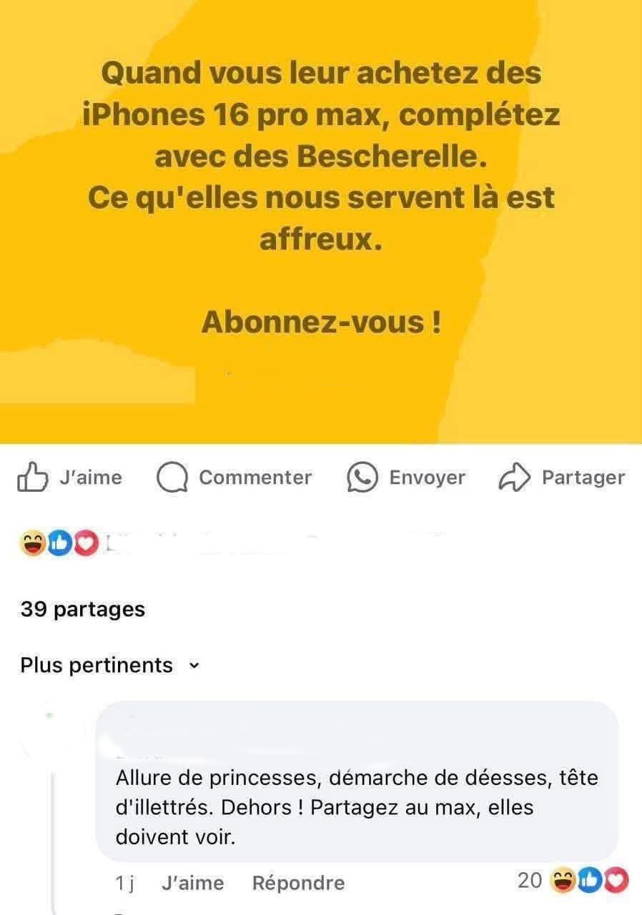 Commentaire sexiste du community manager sur les femmes et les iPhone